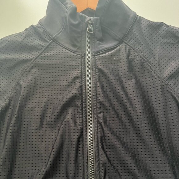 Lululemon Moto Style Mesh Jacket Black Size 4 - Picture 5 of 7